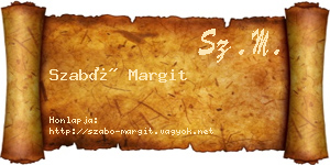 Szabó Margit névjegykártya